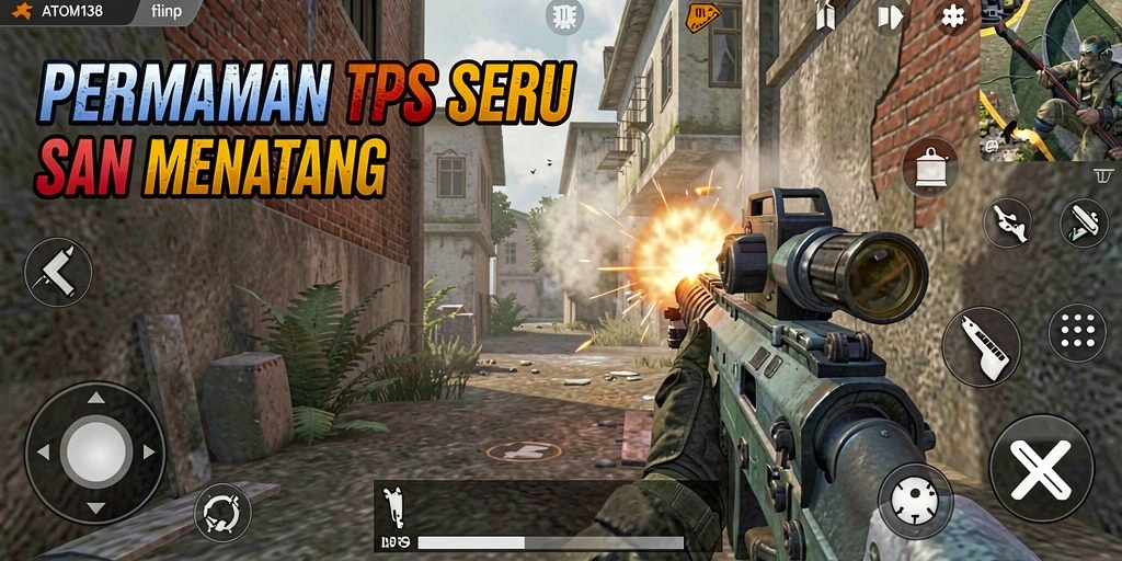 Tangkapan layar ATOM138 menampilkan aksi pertempuran TPS yang mendebarkan.