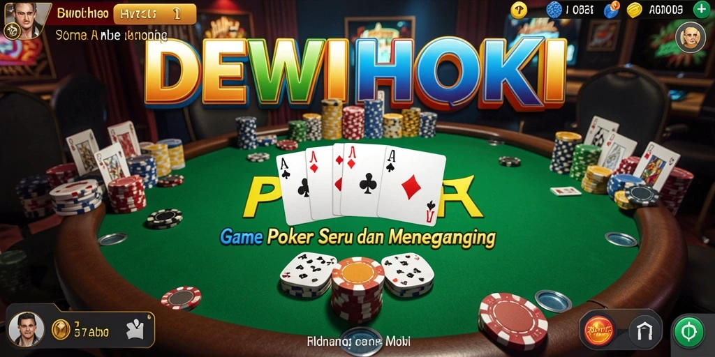 Tampilan gameplay DEWIHOKI yang menegangkan dalam Poker.