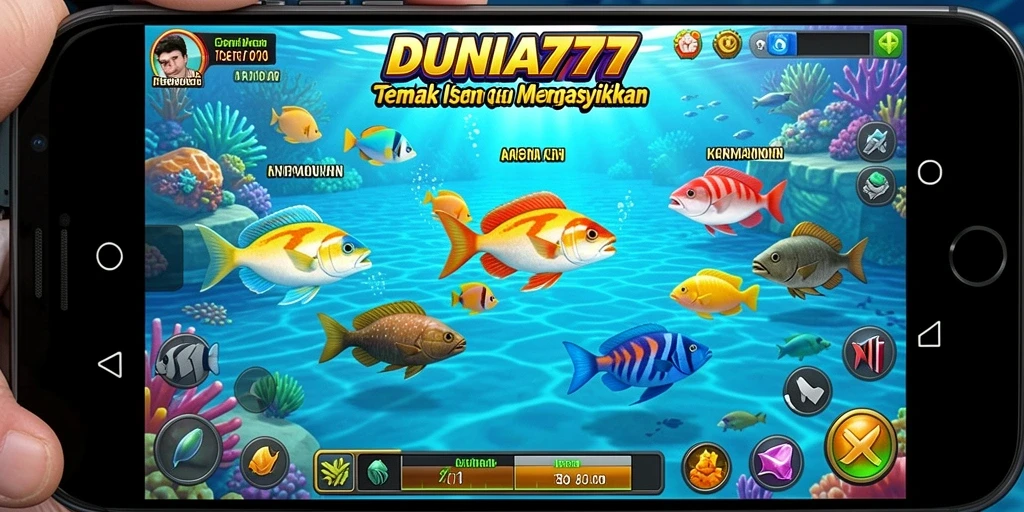 Gameplay DUNIA777 yang penuh warna dan menegangkan saat menembak ikan.