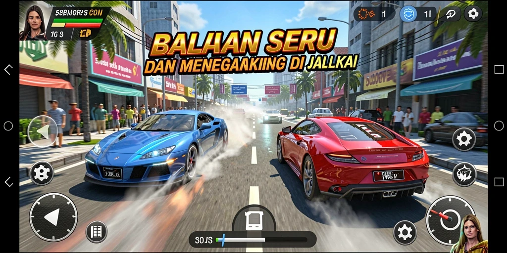 Menampilkan aksi balapan mendebarkan di HARAPJP.