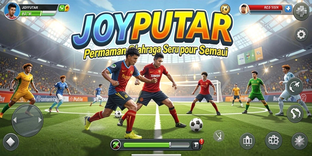 Tampilan gameplay seru dari JOYPUTAR dalam aksi olahraga.
