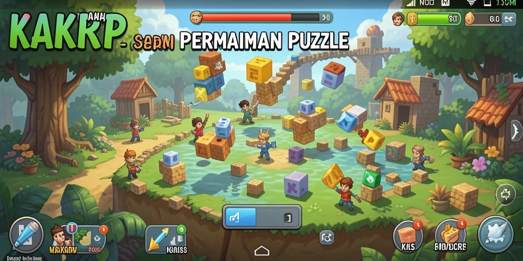 Gameplay seru dalam KAKRP dengan berbagai teka-teki menantang.