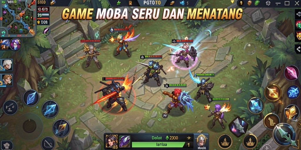 Tampilan gameplay mendebarkan di PGTOTO dengan aksi tim yang intens.