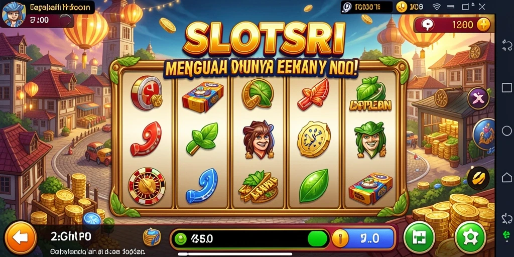 Tangkapan layar utama SLOTSRI menampilkan grafis slot yang atraktif dan gameplay yang seru.