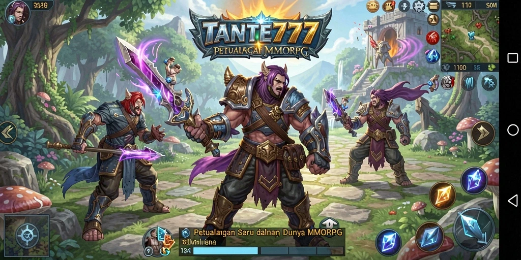Tampilan gameplay menakjubkan dalam TANTE777, penuh aksi dan petualangan.