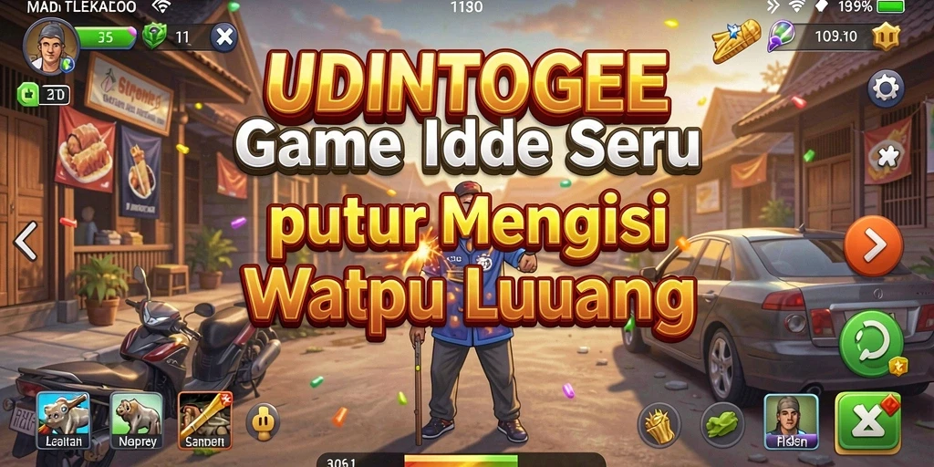 Tampilan gameplay UDINTOGEL yang menarik dan sederhana.